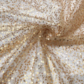 Gold Metallic Sequin Embroidery Lace